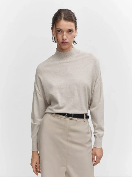 Women's Turtleneck Sweater Chunky T-shirt